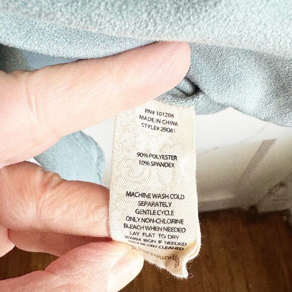 Soft Surroundings Softly Sueded Shirt Tranquil Blue Women’s S Casual Minimalist - Picture 10 of 12